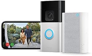 Ring sonnette vidéo Plus sans fil (Battery Video Doorbell Plus) + Chime Pro | Caméra sonnette vidéo sans fil à installer soi-même, vidéo HD 1536p, batterie rechargeable | Facile à installer (5 min)