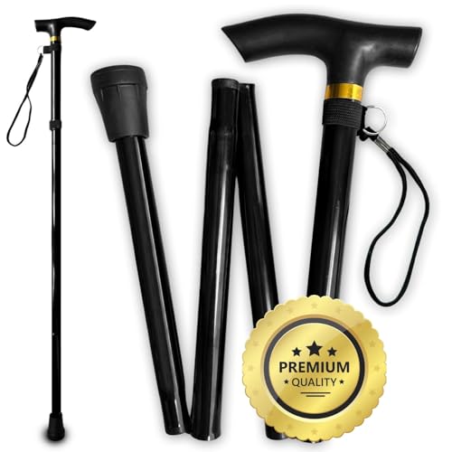 OrtoPrime Gehstock Klappbar, Faltbarer Gehstock, Faltbarer Gehstock für Damen...