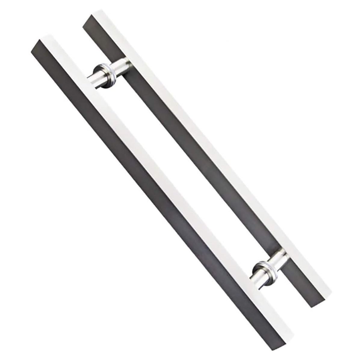 Poignée de porte de grange coulissante en verre de douche avec tube carré inox brossé