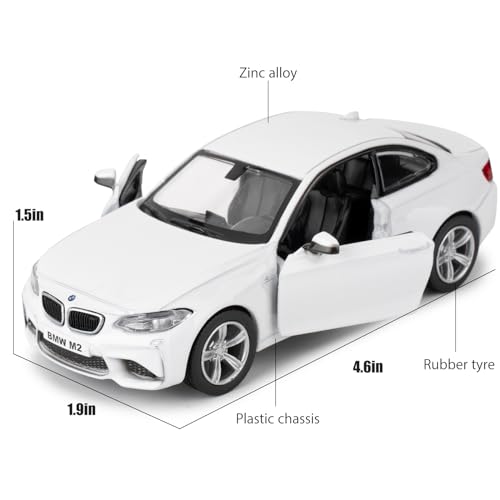 Carro de juguete RMZ City BMW M2 1:36 blanco miniatura 2