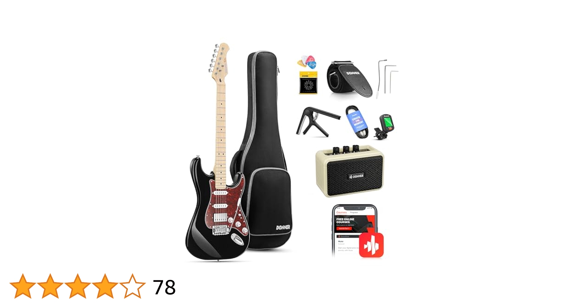 エレキギター 付属品付き エレキギター レスポールタイプ Maison LP-28 VOX PATHFINDER10