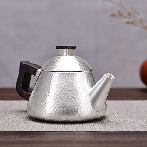No-Branded Teiera d'Argento hkrstssxj Servizio da tè di Acqua Calda Teiera Pot a Mano Teiera Set Bicchieri Sterling… - immagine 5