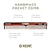 Kent 2T Fine and Wide Tooth Comb For Men, for Small Beard and Mustache, Daily Hair Styling and Mens Grooming Comb, All Hair Types, Handmade Sawcut and Polished in England