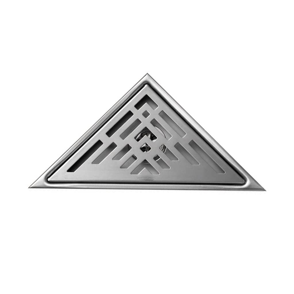Siphon de sol triangulaire acier inoxydable 304 douche salle de bain déodorant