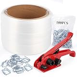 Pallet Packaging Banding Strapping Kit – 3/4’’ x 330’ Polypropylene Strapping Roll with Strapping Te