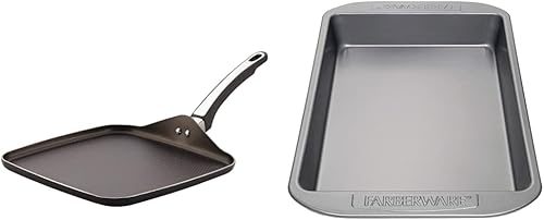 Miniatura 8 de Farberware - 21745 Farberware - Sartén antiadherente de alto rendimiento  parrilla plana, 11 pulgadas, cacerola negra y clásica de acero inoxidable
