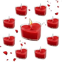 Velas Románticas en Forma de Corazón - 9PCS de Vela Corazón Rojo