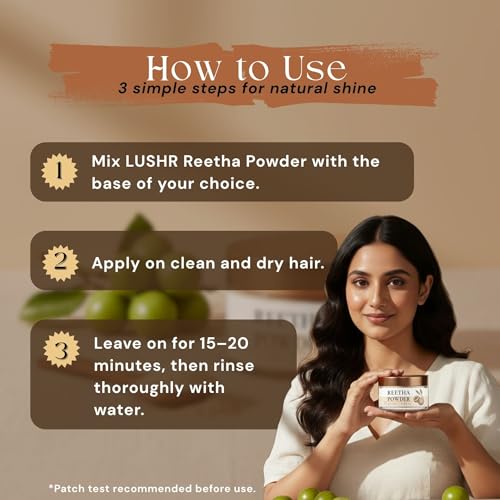 Image of LUSHR Reetha Powder For Hair | - 25 g (100% Reetha Powder)