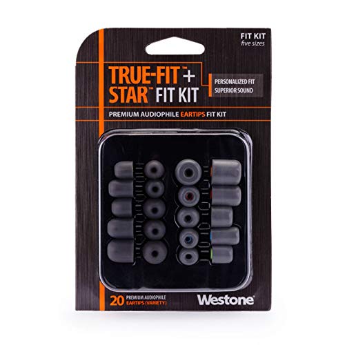 Westone True-Fit Foam & Star Silicone Replacement Eartips - 10 Pair Pack, Fit Kit with Multiple Ear Sizes