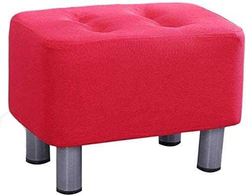 Tabouret canapé rectangle rouge 40cm pouf repose-pieds et banc de lit