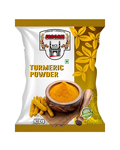 RIGHT CHOICE SANGAM Turmeric/Haldi Powder N Atural Golden Turmeric Powder With NO Added Flavours And Colours (Turmeric 50g) For Rs. 48 @ 82 %