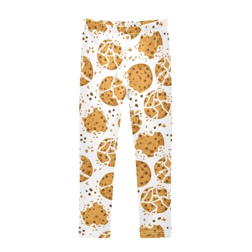 ZZKKO Girls Leggings Cartoon Broken Cookies Toddler Girls Clothes Leggings for Girls Toddler Girls Leggings 3-4T