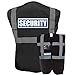 Price comparison product image Expert Workwear Hi Vis Security Vest Black Reflective Waistcoat with Zip Phone & ID Pocket (M, Black)