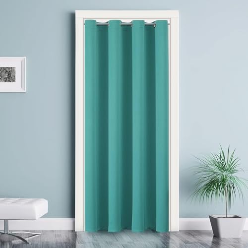 ChrisDowa Blackout Curtains Door Curtain 108" Doorway Closet Drapes 1 Panel