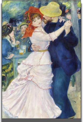 Tableau 50x70cm Danse de Renoir à Bougival, toile tendue pour cacher un mur vide