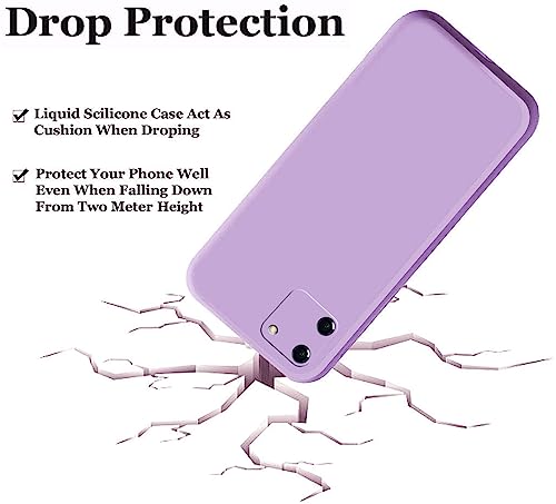 Image of A rtistque Liquid Silicone Back Cover Case for Realme C11 Shockproof TPU Soft Flexible with Camera Protection - Purple