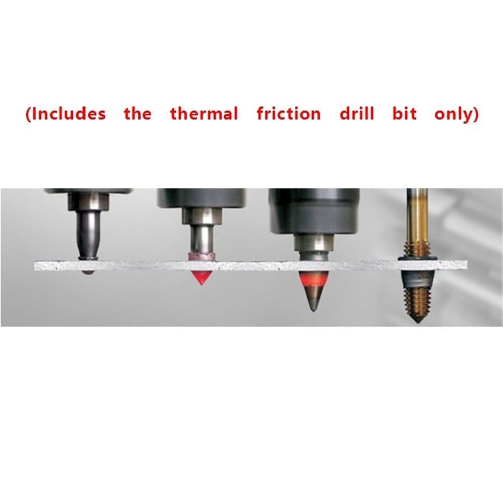 Punta de taladro de carburo Broca corta de fusión en caliente carburo sólido cabeza redonda, herramienta corte por fricción, punta taladro acero tungsteno, 1 unidad(M4*3.7mm)