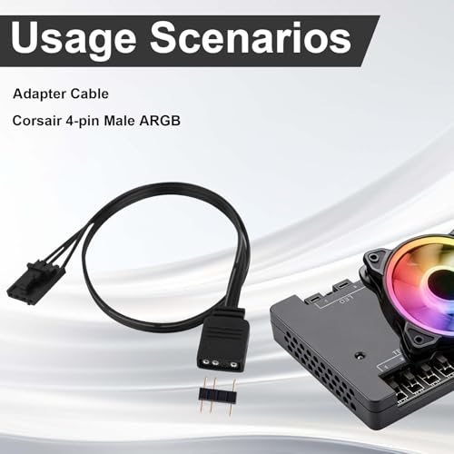 4 adaptadores RGB 4 pines a 3 pines para PC miniatura 5