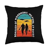 Celebrate the Borough of Woodmont Milford Connecticut 06460 on Woodmont Day or any day of the year with this colorful distressed retro vintage graphic design that's perfect for the summer beach months and especially long walks on the beach or by the ...