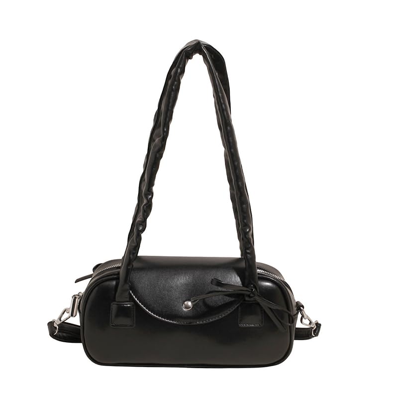 Bolso de hombro de piel sintética para axilas, gran capacidad, color negro, Black, About 270x80x140mm/10.63x3.15x5.51inch