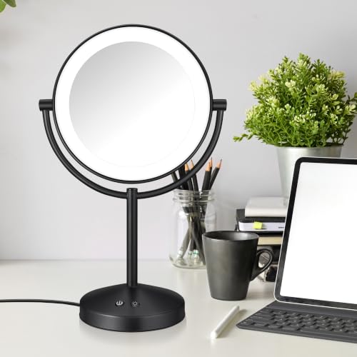 Conair LED Vanity Mirror, Double-Sided, 10x Maginification, Matte Black - image 7