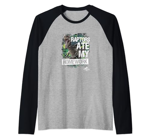 Velociraptor Jurassic World tee shirt style baseball pour les journées d'école et loisirs