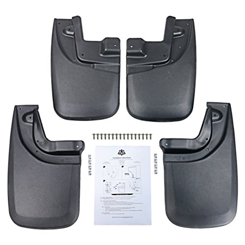 Premium Heavy Duty Mud Flaps Set of 4 - Splash Guard Flaps