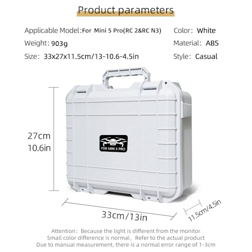 Étui de transport DJI Mini 5 Pro valise rigide blanche en EVA étanche pour drone et télécommande RC2