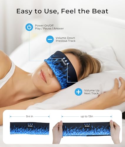 Image of LOVE EYE Sleep Sport Headphones Wireless Bluetooth 5.4 Headband Headphone