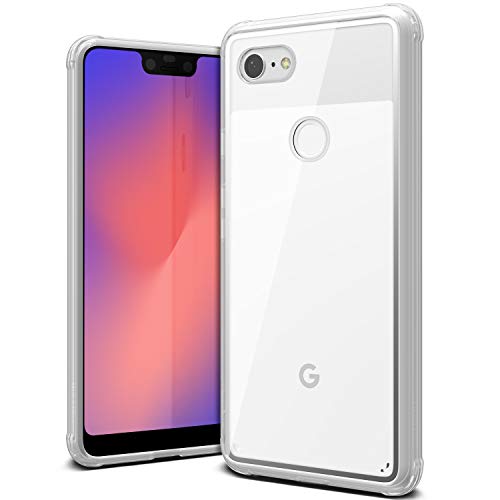 Google Pixel 3 XL Case, VRS Design [Transparent] Clear Heavy Duty Protection [Crystal Chrome] Anti-Yellowing Acryl Back TPU Bumper for Google Pixel 3 XL (2018)