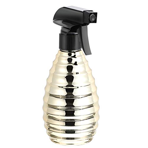 FRCOLOR Golden Spray Bottle Empty Refillable Trigger Spray Bottles with Adjustable Nozzle for Cleaning Products, Aromatherapy, Planting
