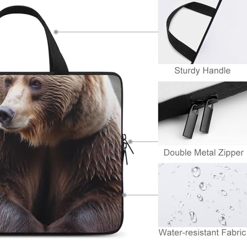 Maletín bandolera para laptop unisex color marrón miniatura 2