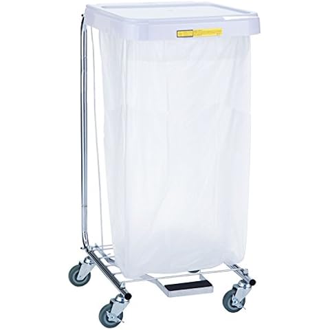 R&B Wire™ 692 Commercial Grade Rolling Healthcare Hamper with Foot Pedal Cover