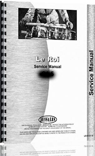LeROI Air Compressor SERVICE & PARTS MANUAL For 160D, 210D, 210G & 315G - NEW, 140 Pages