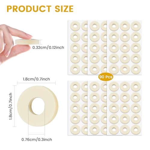 Image of 90 Pcs Corn Cushions for Toes and Feet, Round Shapes Self-Stick Adhesive Latex Foam Pads, Corns, Blisters and Feet From Pressure and Friction, Callus Cushions for Foot Comfort and Pain Relief