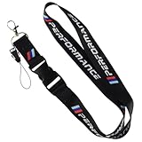 IUUBXKEH JDM Style PERFORMANCE Car Painting Cellphone Lanyard Racing Car Keychain & ID Holder Keyring Neck Strap for Cars SUV (Black)