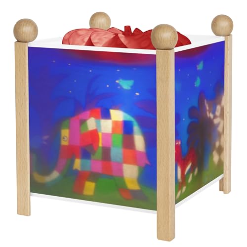 Lanterne Magique Trousselier Elmer veilleuse lumineuse bois 12V