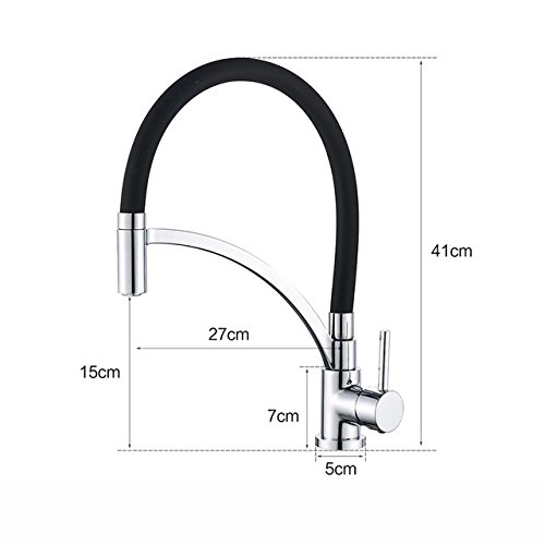 Jet de cuisine eau chaude froide pour mitigeur sur pont