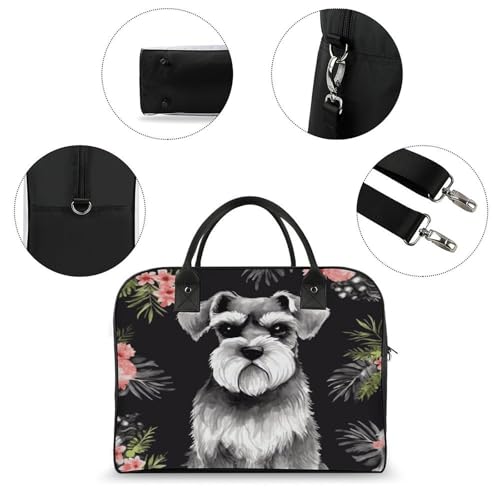 Bolso Schnauzer Tote Nylon con Asa Ajustable miniatura 6