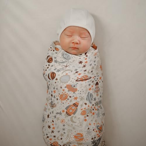 Image of mushie Muslin Baby Swaddle Blanket | 100% Organic Cotton (Space)