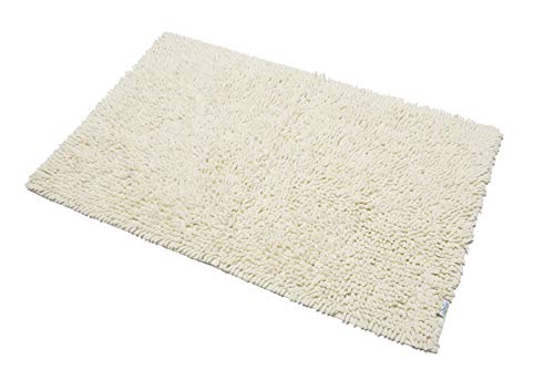 Croydex Cream Cotton Bathroom Mat with Slip-Resistant Backing
