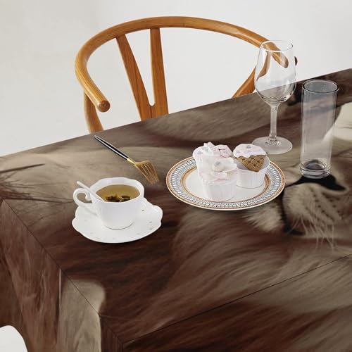 Nappe rectangulaire résistante aux taches en lin pour protéger votre table - 4