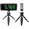 Asixxsix Wire Less Timer, Automatic Reset Battery Powered Race Clock Skating Track and Field Running for Sprints Racing Timer Stopwatch with Reflector and Floor Stand for Motorcycle