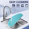 Walfos Dough Scraper Set of 3, Flexible Silicone Bowl Spatula, Kitchen Plastic Bench Dough Scraper Tool for Bread Dough, Sourdough, Cake, Fondant Icing, Blue & Teal/Aqua...