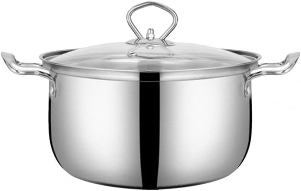 Pfannentopf kleiner Eintopf Suppentopf aus Edelstahl kleine Nudeln Auflauf Milchauflauf mit Glasdeckel Induktionskocher Auflauf zum Kochen Backblech