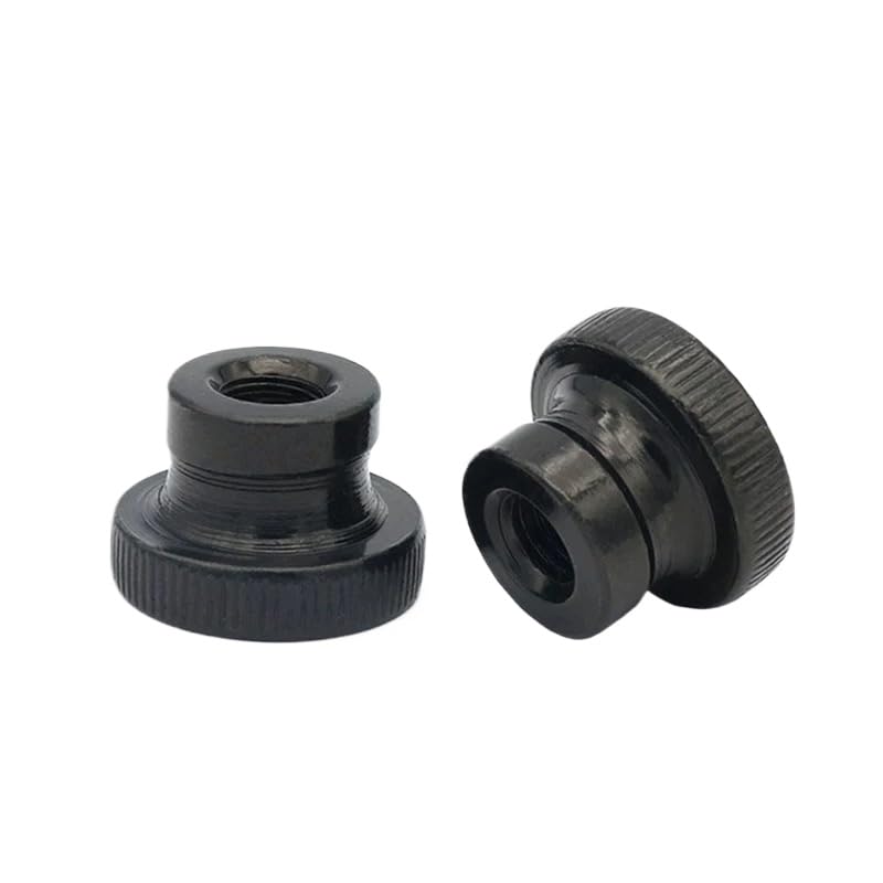 Black Steel DIN466 Knurled Thumb Nuts with Collar M3 M4 M5 M6 M8 M10 (100,M4)