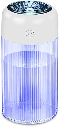 400ml Desktop Portable Humidifier with 7 Color LED Night Lights, 2 Mist Modes, Auto Shut-Off, Compact and Lightweight for Quiet, Long-Lasting Humidity in Home, Plant, Baby, Bedroom, Travel, Car,Office