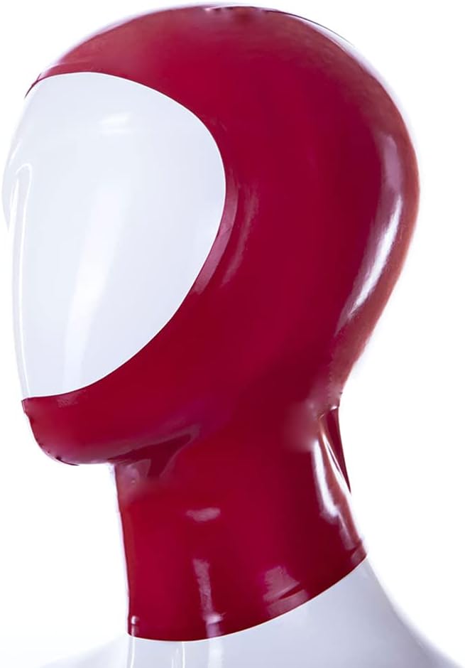 Latex Hood Women Gummi Rubber Full Cover Party Mask with Face Open Zipped Latex Mask
