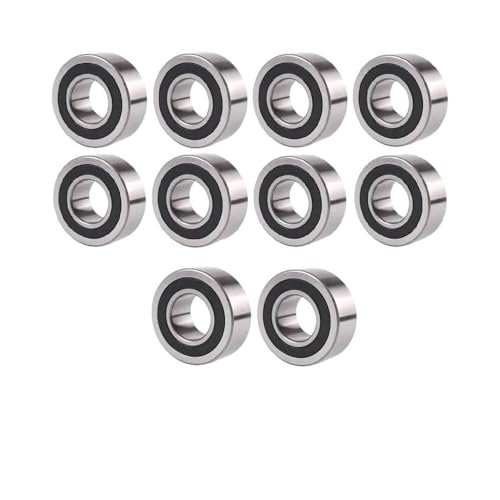 RITZ INDUSTRIAL 5204-2RS C3 Double Row Angular Contact Ball Bearing 20mm X 47mm X 20.6mm Double Lip Seal (Pack 10)