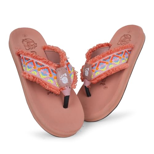Image of Ortho + Rest Doctor Slippers for Women Orthopedic Flip Flop | with Fringed Strap Non Slip Lightweight Comfortable Flat Casual Stylish Dr Chappals and House Flip flops For Ladies and Girls